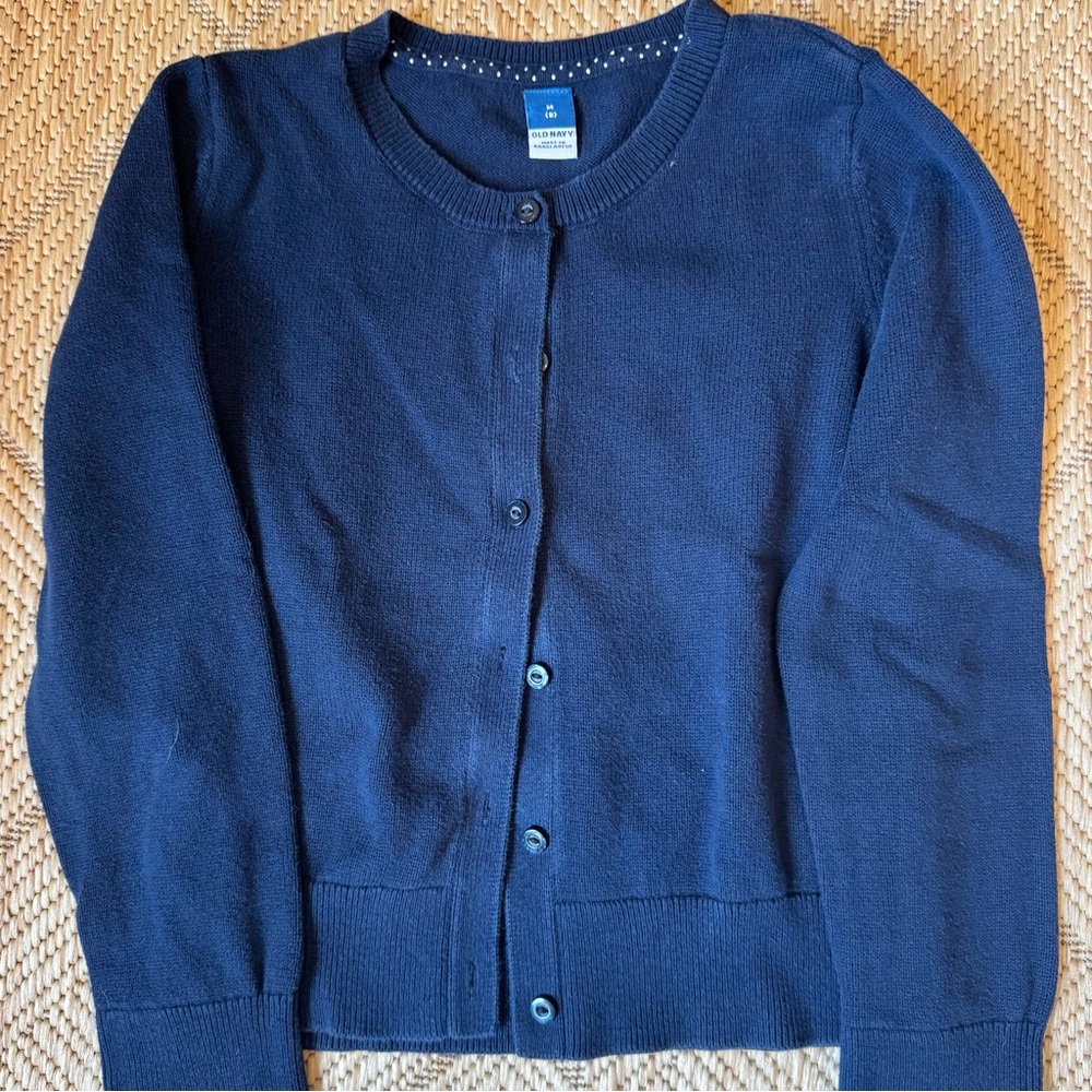 Old Navy Girls' Cardigan Sweater Navy M(8)